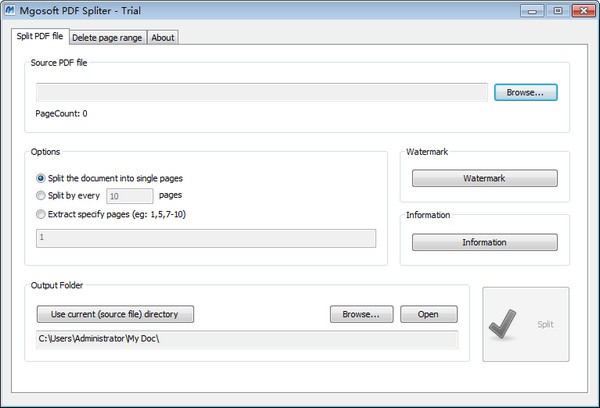 Mgosoft PDF Spliter 9.4.3