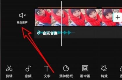 剪映去掉原视频中的声音教程